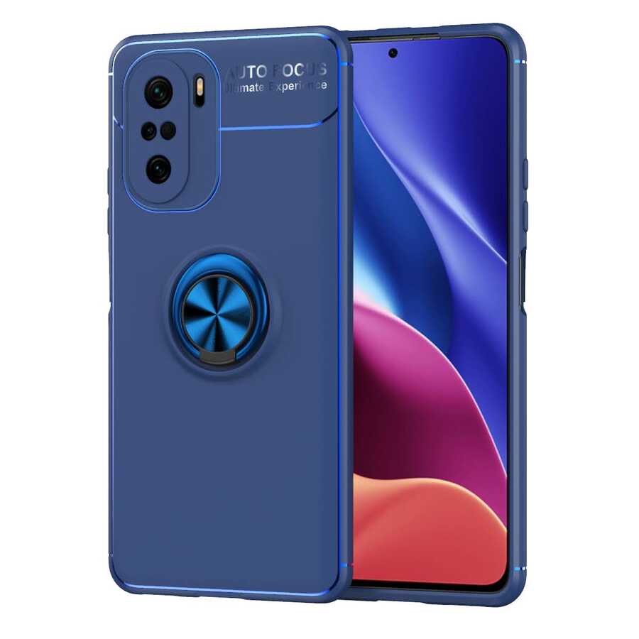 Xiaomi Mi 11İ Kılıf Zore Ravel Silikon Kapak Mavi