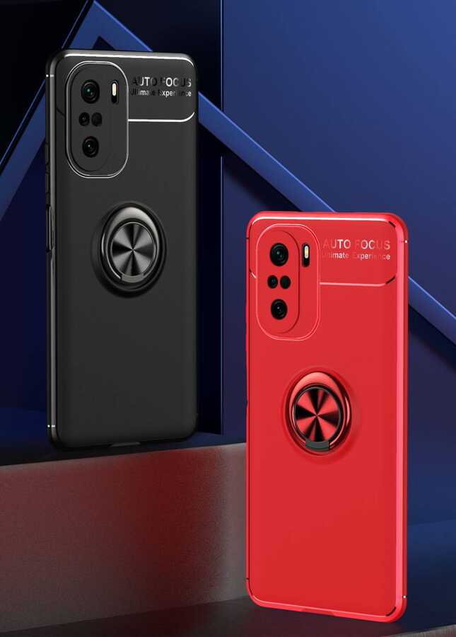 Xiaomi Mi 11İ Kılıf Zore Ravel Silikon Kapak Siyah-Rose Gold
