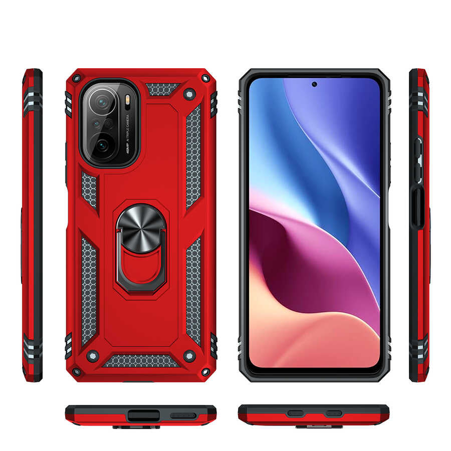 Xiaomi Mi 11İ Kılıf Zore Vega Kapak Gold