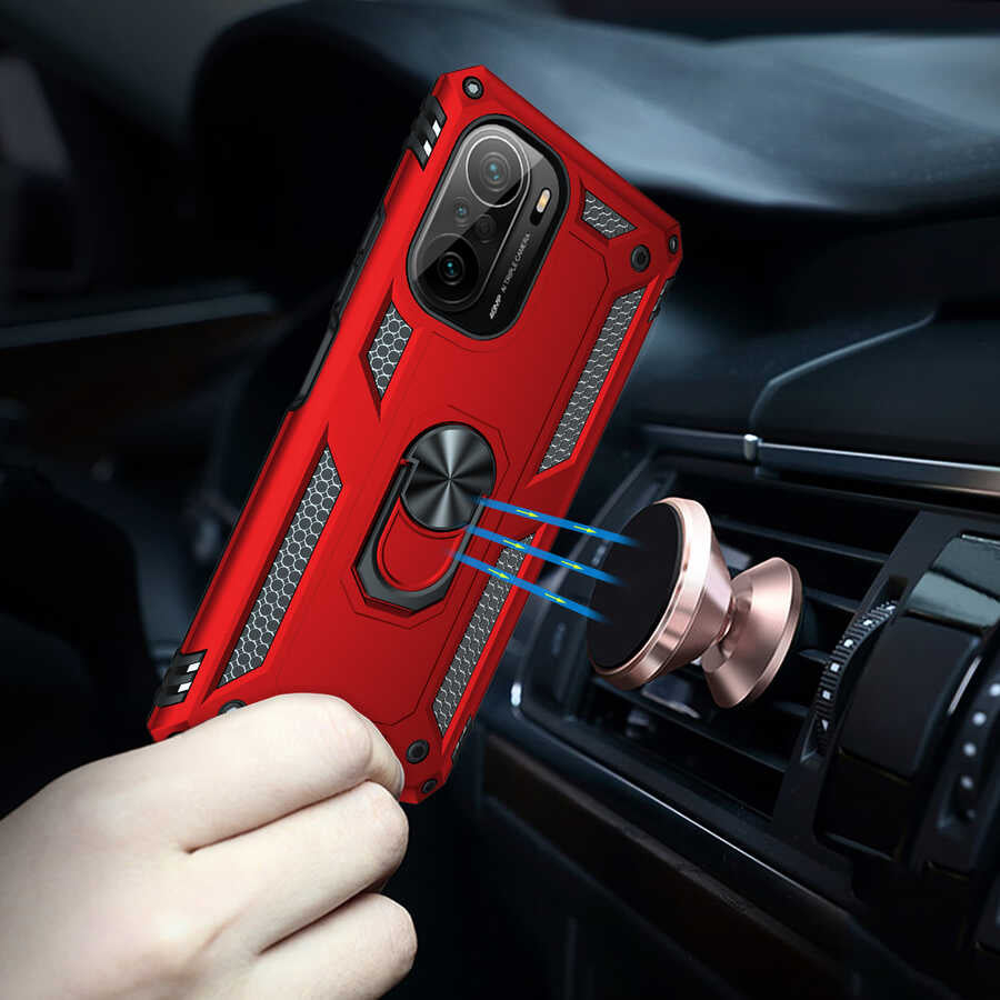 Xiaomi Mi 11İ Kılıf Zore Vega Kapak Gold