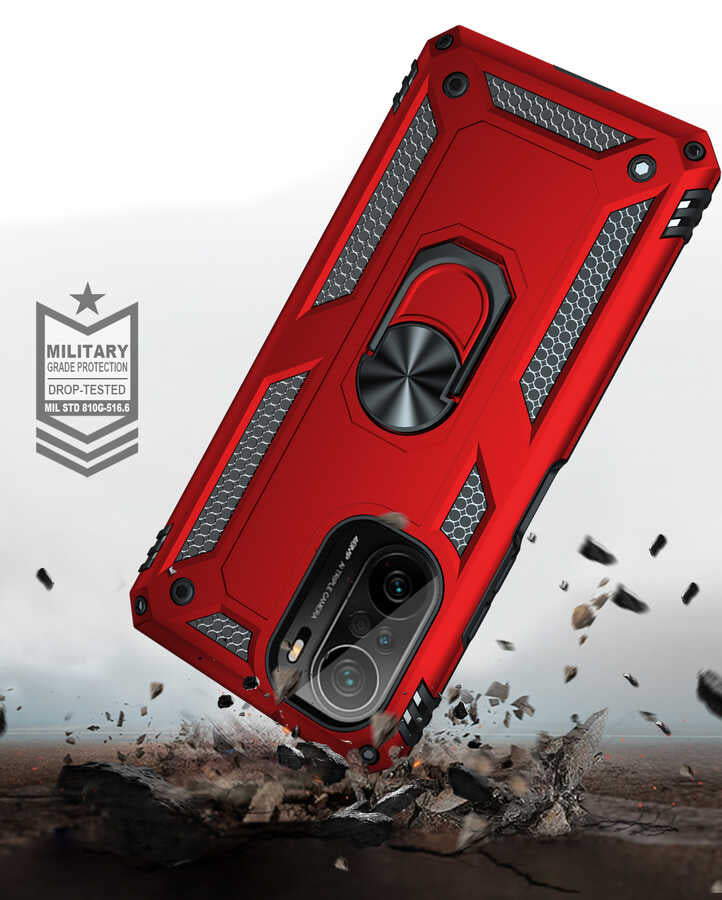 Xiaomi Mi 11İ Kılıf Zore Vega Kapak Mavi