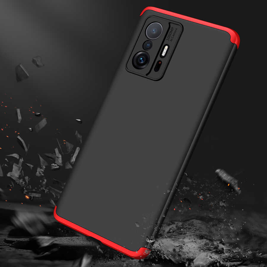 Xiaomi Mi 11T 5G Kılıf Zore Ays Kapak Siyah-Mavi