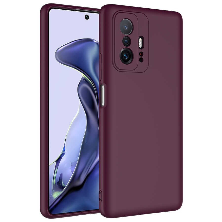Xiaomi Mi 11T 5G Kılıf Zore Mara Lansman Kapak Koyu Mor