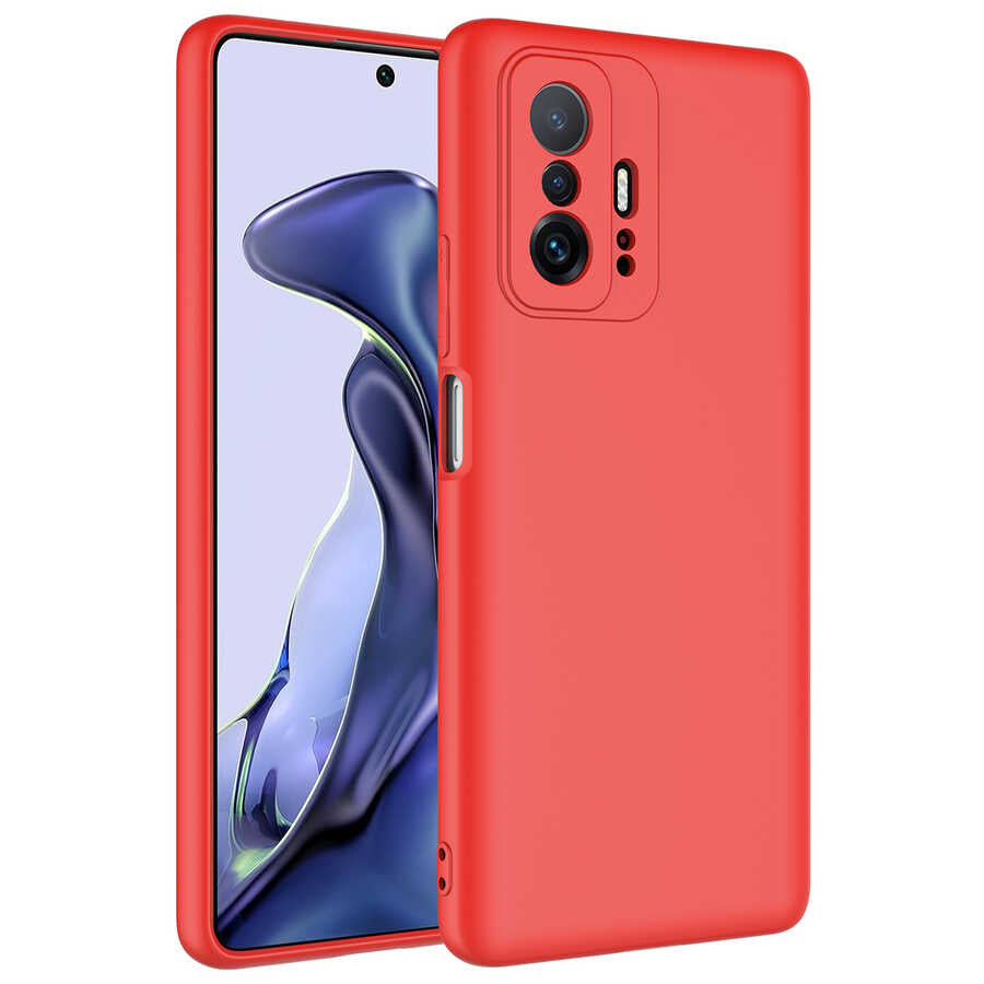 Xiaomi Mi 11T Pro 5G Kılıf Zore Mara Lansman Kapak Kırmızı