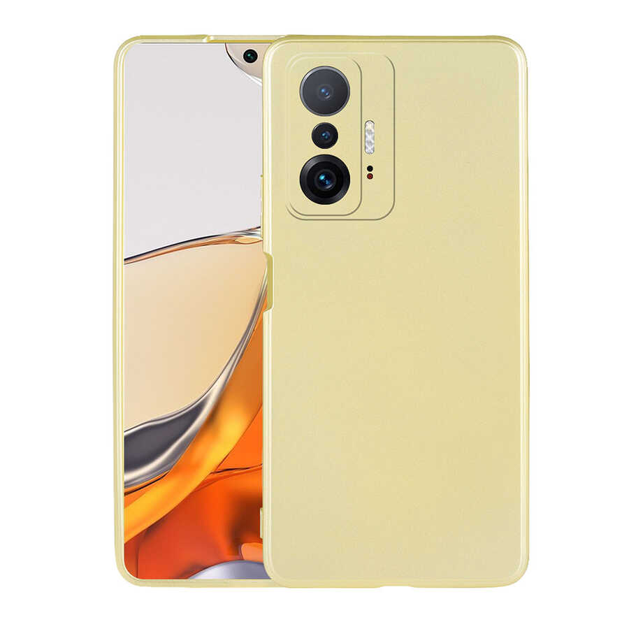 Xiaomi Mi 11T Pro 5G Kılıf Zore Premier Silikon Kapak Gold
