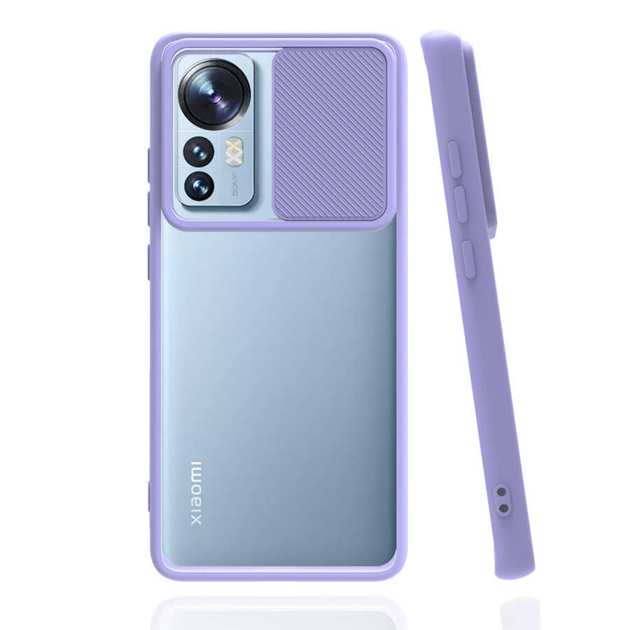 Xiaomi Mi 12 Kılıf Zore Lensi Kapak Lila