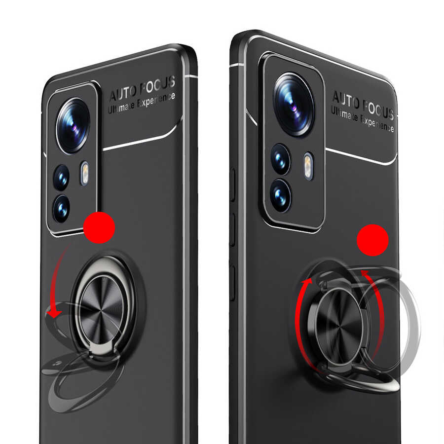 Xiaomi Mi 12 Kılıf Zore Ravel Silikon Kapak Siyah-Mavi