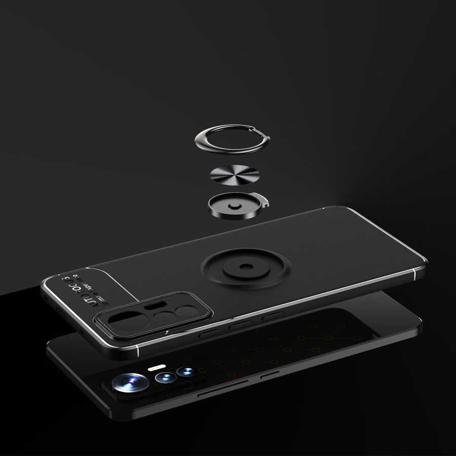 Xiaomi Mi 12 Lite Kılıf Zore Ravel Silikon Kapak Siyah