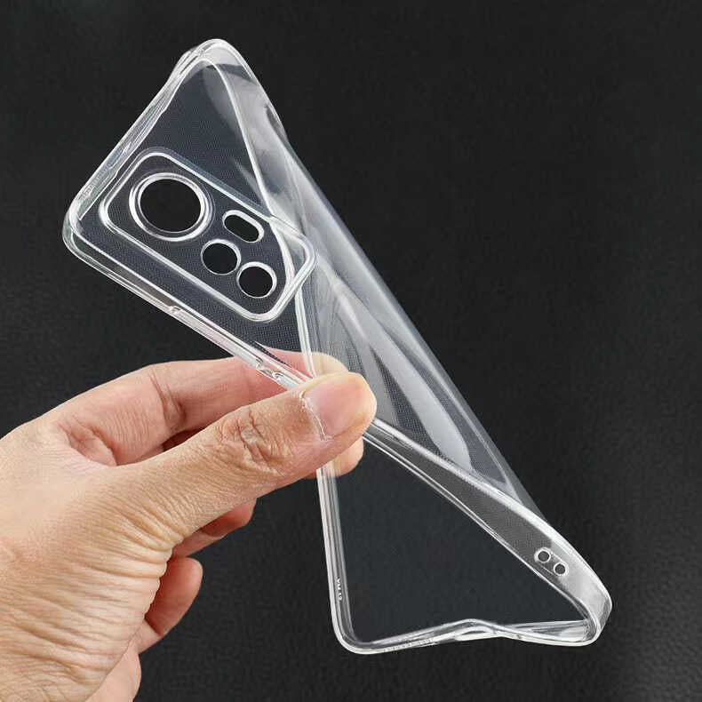 Xiaomi Mi 12 Lite Kılıf Zore Süper Silikon Kapak Renksiz