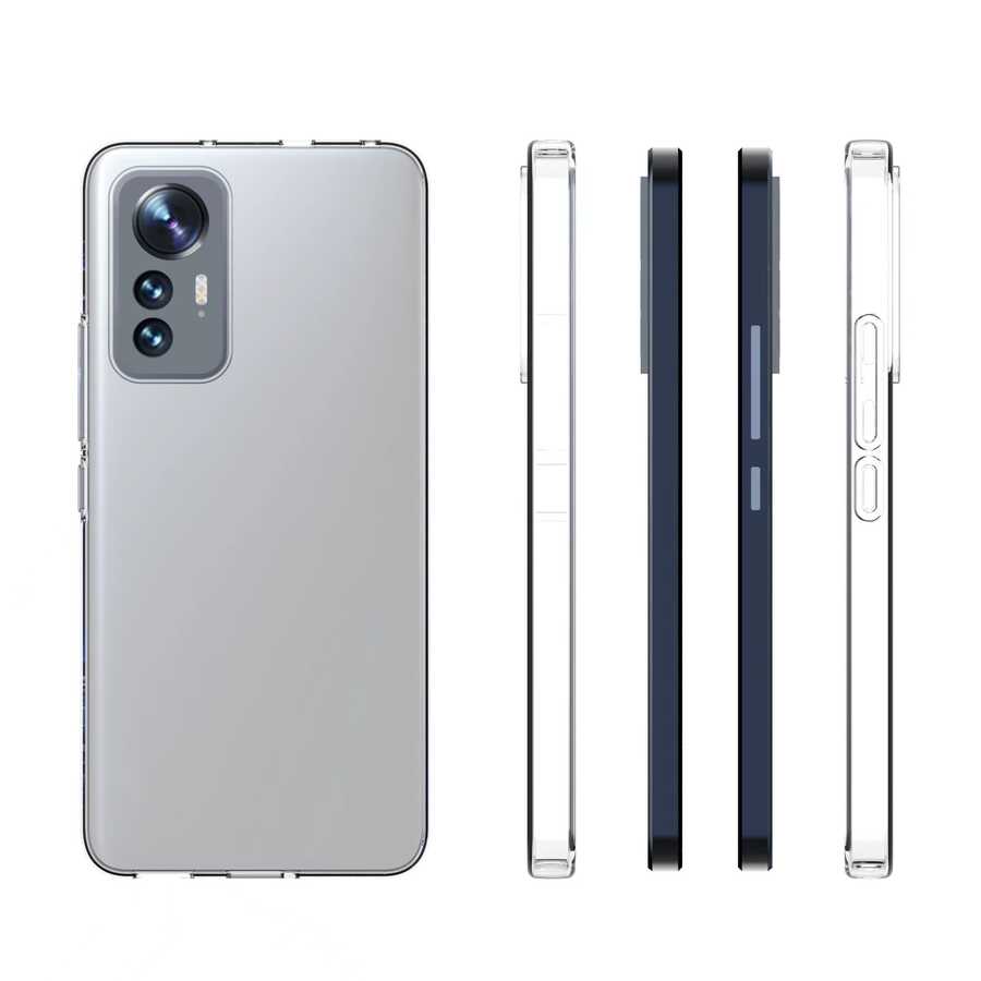 Xiaomi Mi 12 Lite Kılıf Zore Süper Silikon Kapak Renksiz