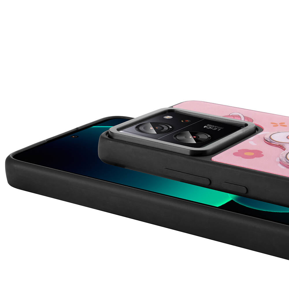 Xiaomi Mi 13T Pro Kılıf Parlayan Kabartmalı İkonik Figürlü Zore Amas Silikon Kapak Beyaz