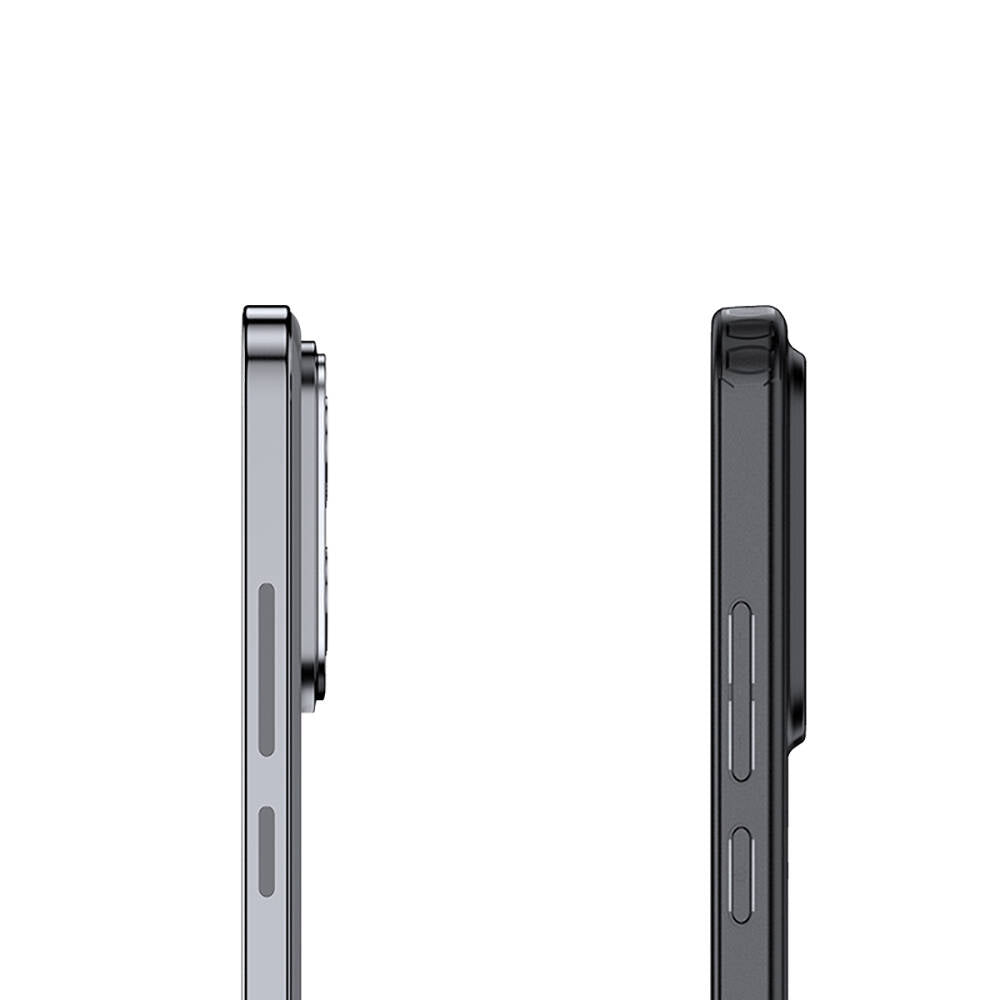 Xiaomi Mi 14 Kılıf Sert PC Arka Yüzey Wireless Şarj Özellikli Zore Flet M-safe Kapak Siyah