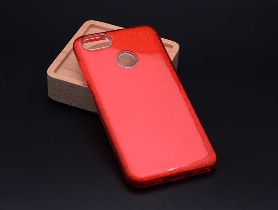 Xiaomi Mi 5x Kılıf Zore Shining Silikon Kırmızı