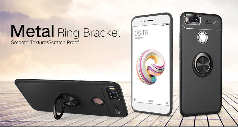 Xiaomi Mi 5X Kılıf Zore Ravel Silikon Kapak Siyah-Kırmızı