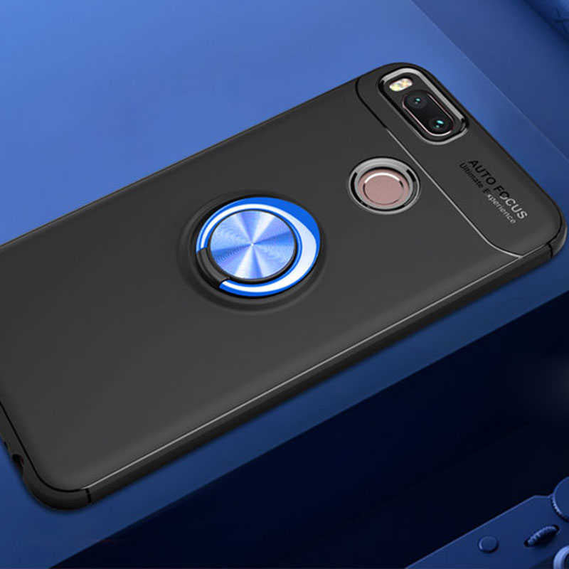Xiaomi Mi 5X Kılıf Zore Ravel Silikon Kapak Siyah-Mavi