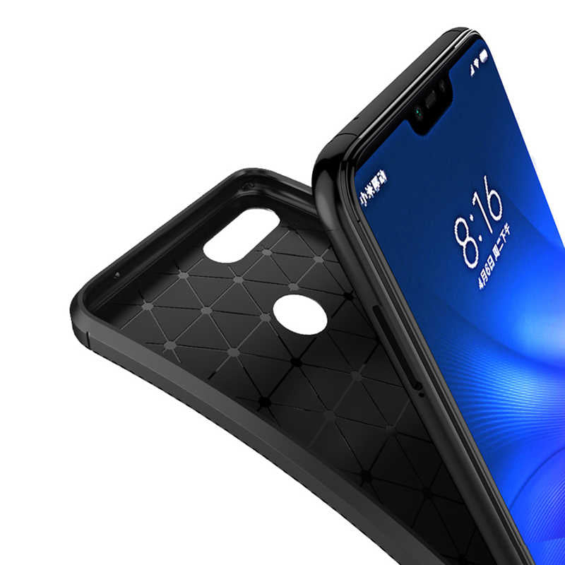 Xiaomi Mi 8 Lite Kılıf Zore Negro Silikon Kapak Lacivert