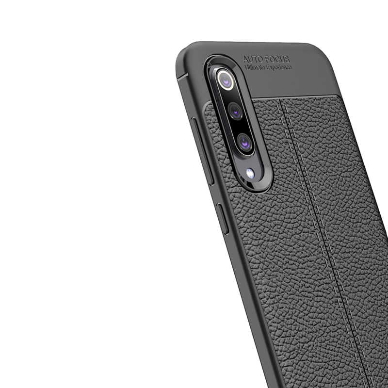 Xiaomi Mi 9 Kılıf Zore Niss Silikon Kapak Siyah