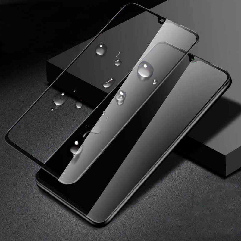 Xiaomi Mi 9 Lite Zore Kenarları Kırılmaya Dayanıklı Cam Ekran Koruyucu Siyah