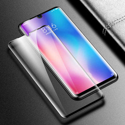 Xiaomi Mi 9 Se Zore Kenarları Kırılmaya Dayanıklı Cam Ekran Koruyucu Siyah