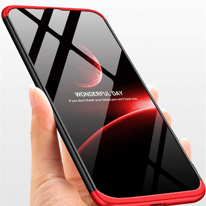 Xiaomi Mi 9 Se Kılıf Zore Ays Kapak Siyah-Kırmızı