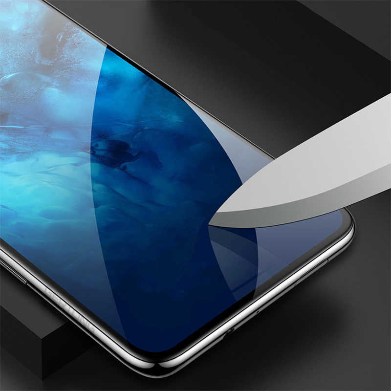 Xiaomi Mi 9T Zore Kenarları Kırılmaya Dayanıklı Cam Ekran Koruyucu Siyah