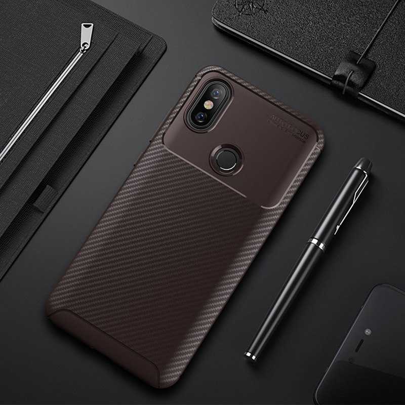 Xiaomi Mi A2 Lite Kılıf Zore Negro Silikon Kapak Kahverengi