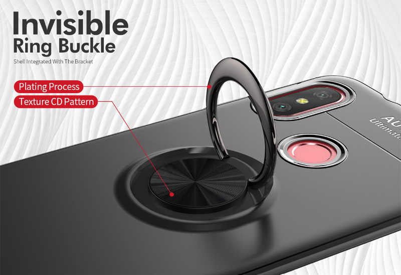 Xiaomi Mi A2 Lite Kılıf Zore Ravel Silikon Kapak Siyah-Mavi