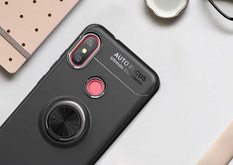 Xiaomi Mi A2 Lite Kılıf Zore Ravel Silikon Kapak Kırmızı
