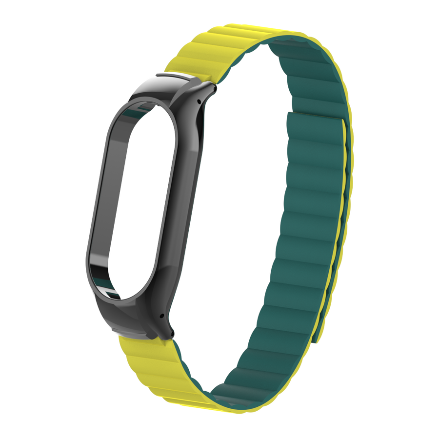 Xiaomi Mi Band 7 KRD-69 Kordon Koyu Yeşil-Sarı