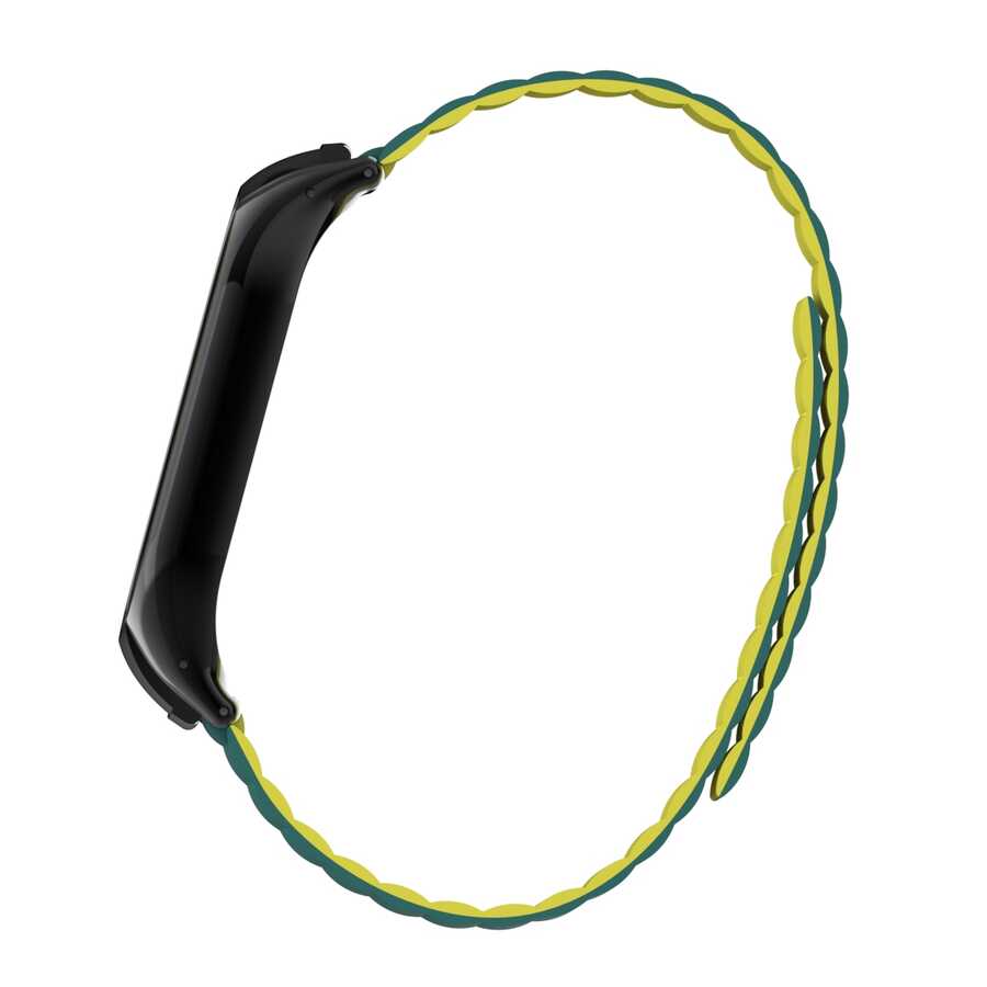 Xiaomi Mi Band 7 KRD-69 Kordon Koyu Yeşil-Sarı