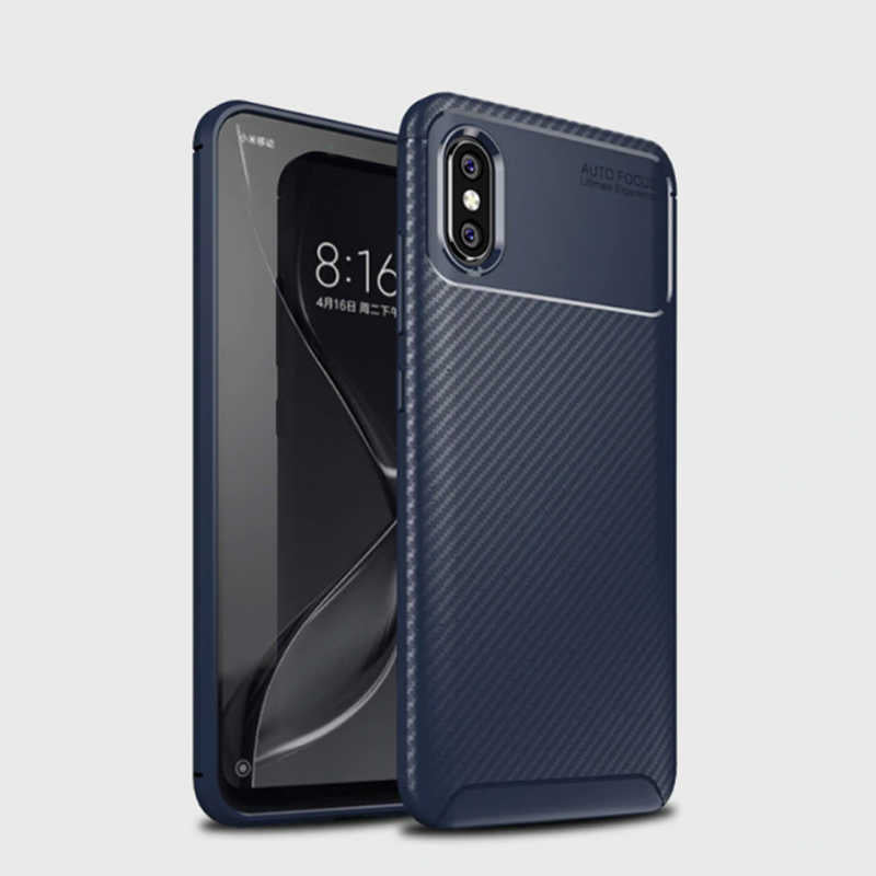 Xiaomi Mi Max 3 Kılıf Zore Negro Silikon Kapak Lacivert