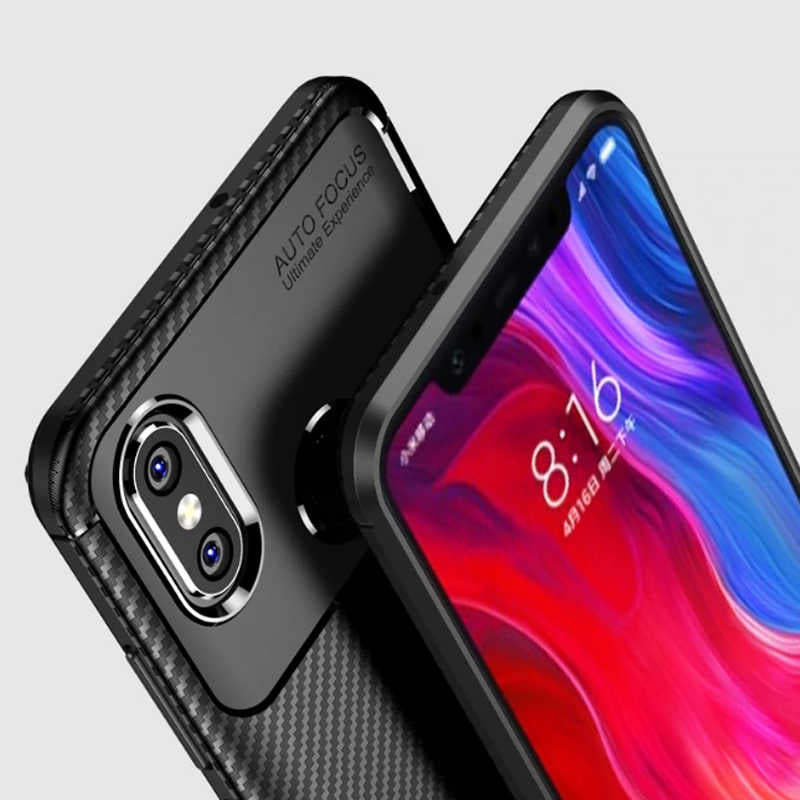 Xiaomi Mi Max 3 Kılıf Zore Negro Silikon Kapak Lacivert