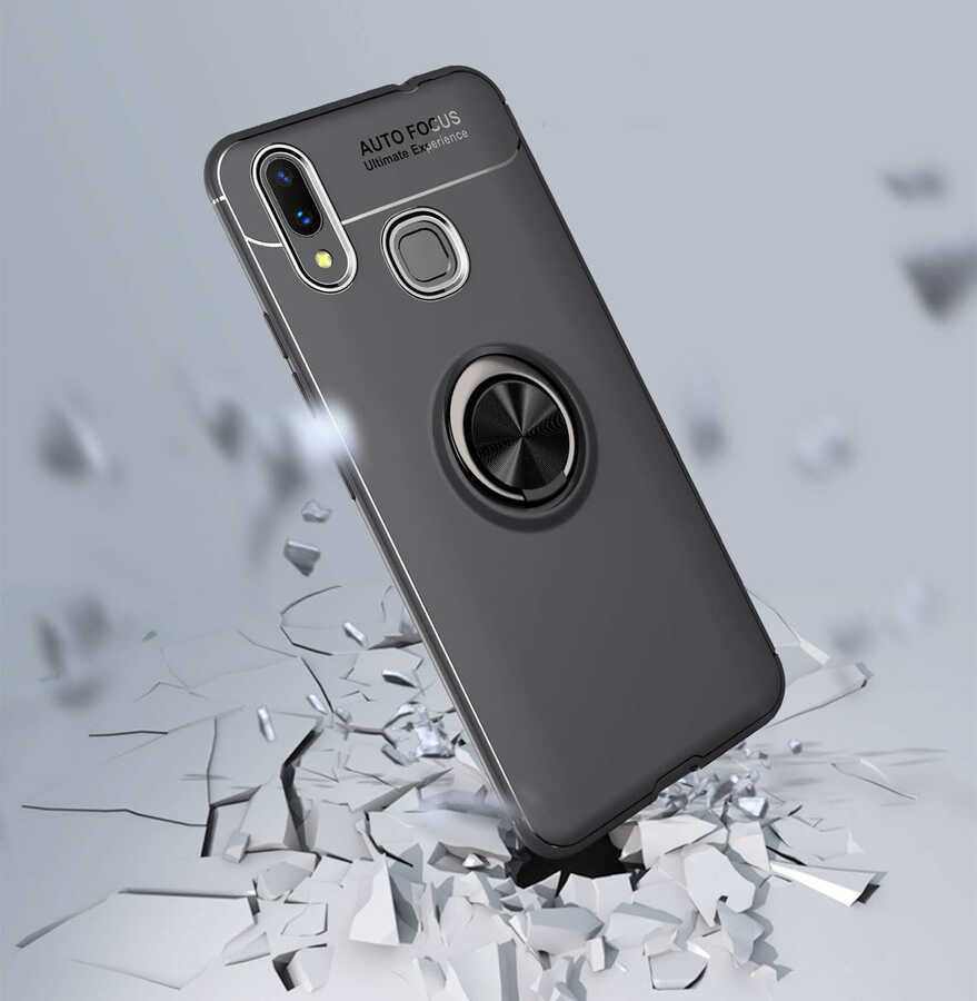 Xiaomi Mi Max 3 Kılıf Zore Ravel Silikon Kapak Siyah-Rose Gold
