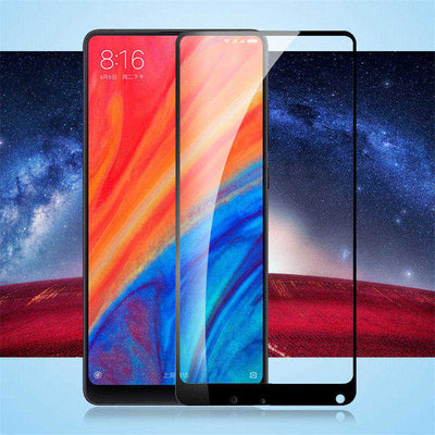 Xiaomi Mi Mix 2S Zore Kenarları Kırılmaya Dayanıklı Cam Ekran Koruyucu Siyah