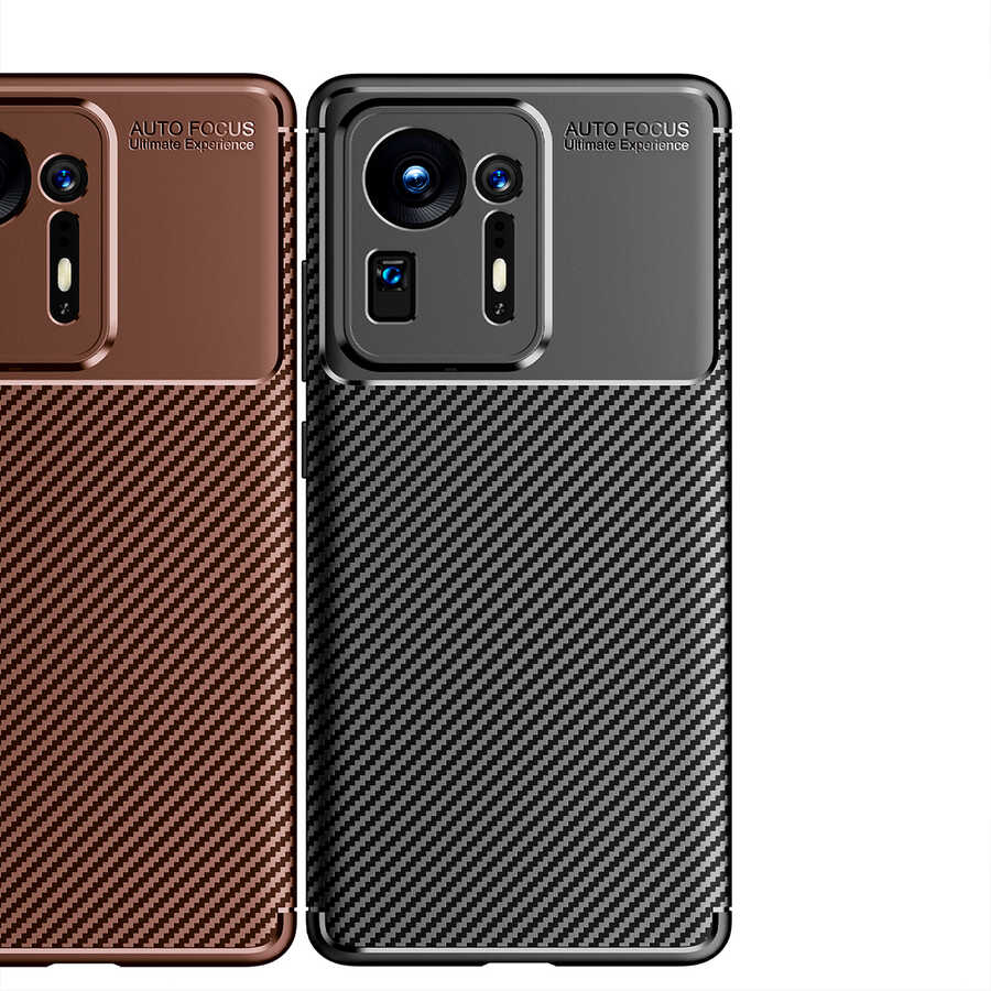 Xiaomi Mi Mix 4 Kılıf Zore Negro Silikon Kapak Kahverengi
