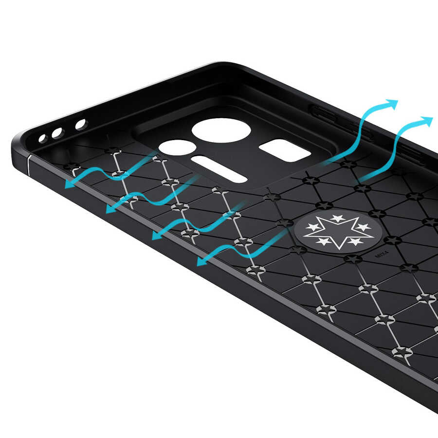 Xiaomi Mi Mix 4 Kılıf Zore Ravel Silikon Kapak Siyah-Mavi