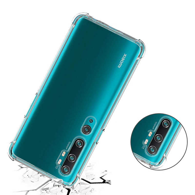 Xiaomi Mi Note 10 Kılıf Zore Nitro Anti Shock Silikon Renksiz