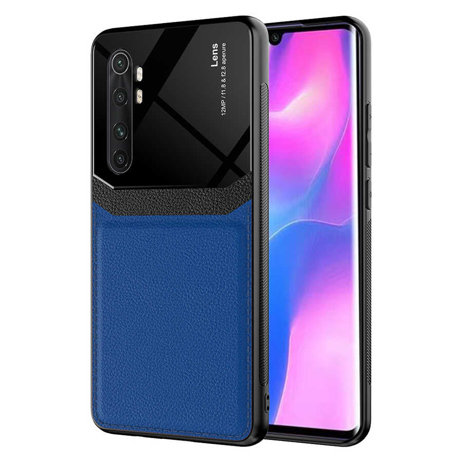 Xiaomi Mi Note 10 Lite Kılıf Zore Emiks Kapak Lacivert