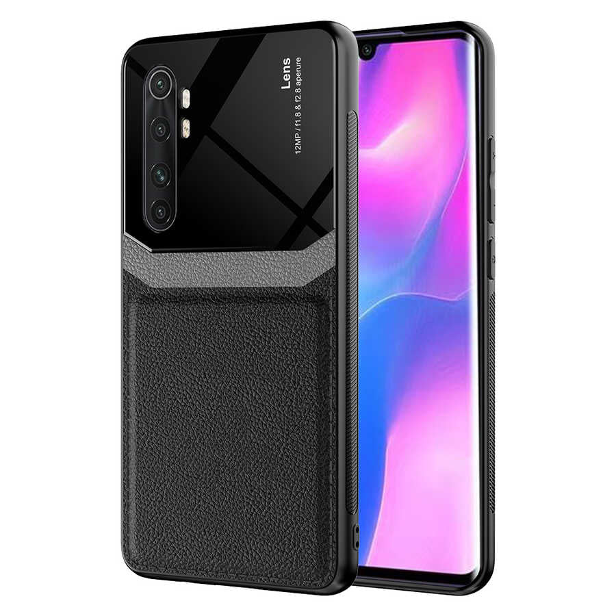 Xiaomi Mi Note 10 Lite Kılıf Zore Emiks Kapak Siyah