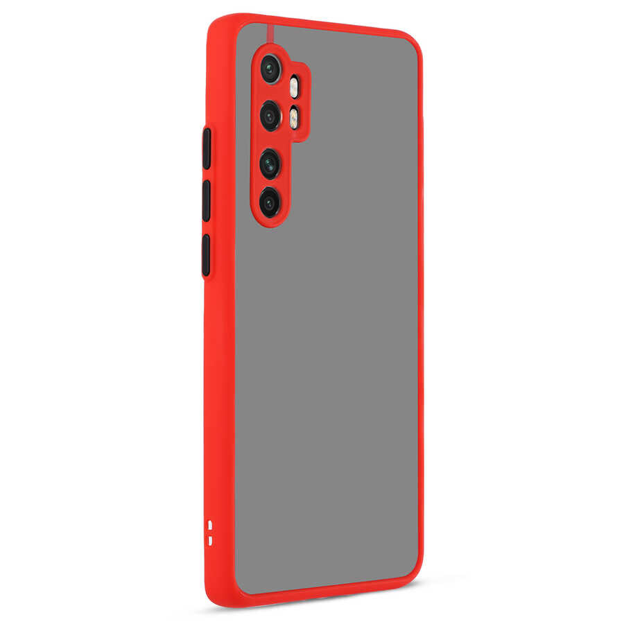 Xiaomi Mi Note 10 Lite Kılıf Zore Hux Kapak Kırmızı