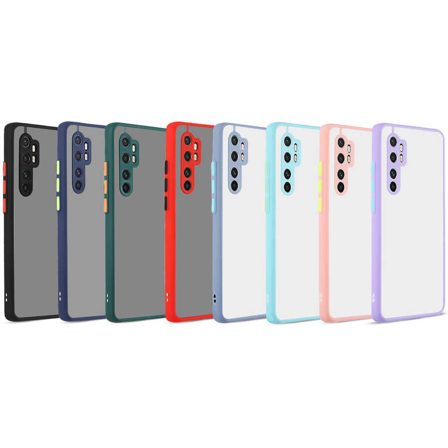 Xiaomi Mi Note 10 Lite Kılıf Zore Hux Kapak Turkuaz