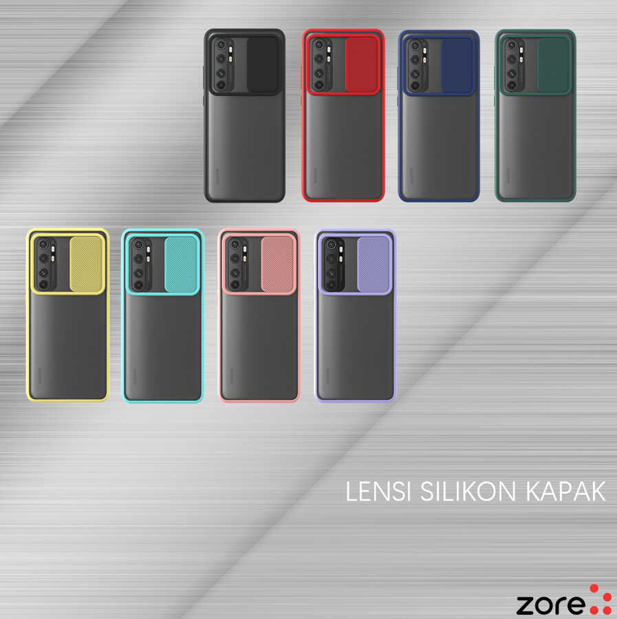 Xiaomi Mi Note 10 Lite Kılıf Zore Lensi Kapak Siyah