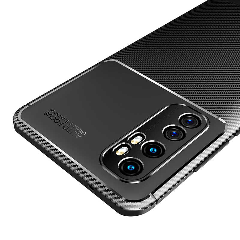 Xiaomi Mi Note 10 Lite Kılıf Zore Negro Silikon Kapak Lacivert