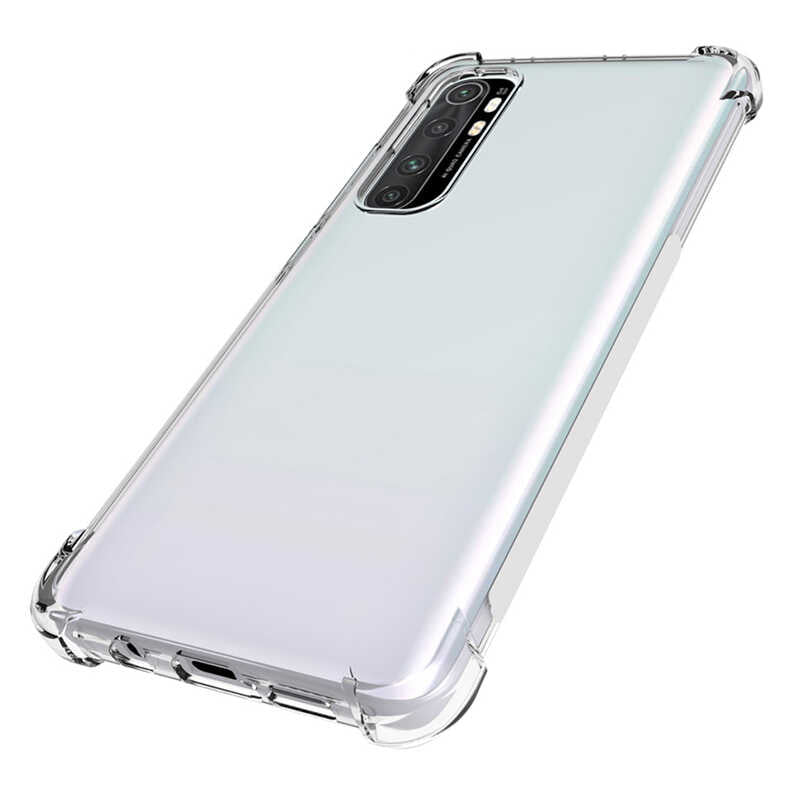 Xiaomi Mi Note 10 Lite Kılıf Zore Nitro Anti Shock Silikon Renksiz