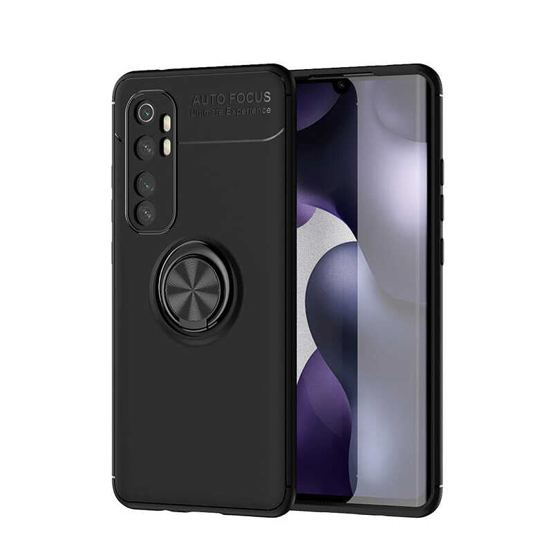 Xiaomi Mi Note 10 Lite Kılıf Zore Ravel Silikon Kapak Siyah