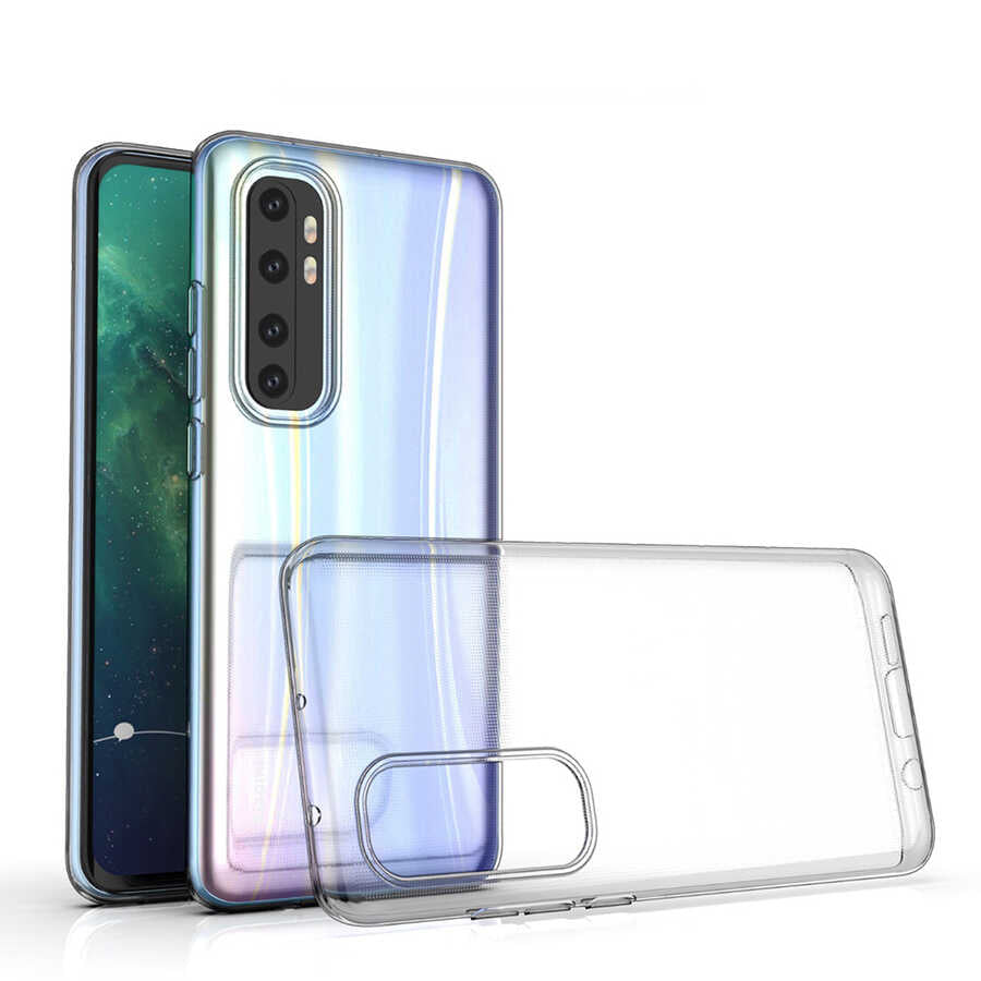 Xiaomi Mi Note 10 Lite Kılıf Zore Süper Silikon Kapak Renksiz
