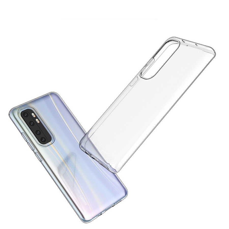 Xiaomi Mi Note 10 Lite Kılıf Zore Süper Silikon Kapak Renksiz
