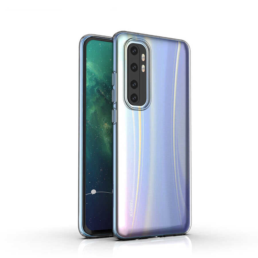 Xiaomi Mi Note 10 Lite Kılıf Zore Süper Silikon Kapak Renksiz