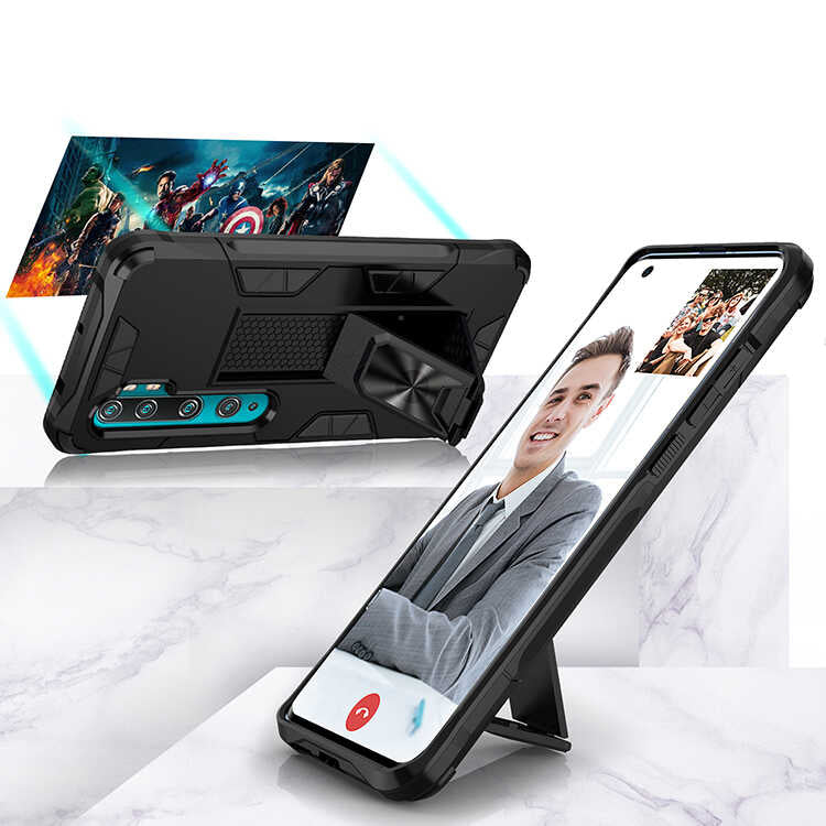 Xiaomi Mi Note 10 Lite Kılıf Zore Volve Kapak Siyah