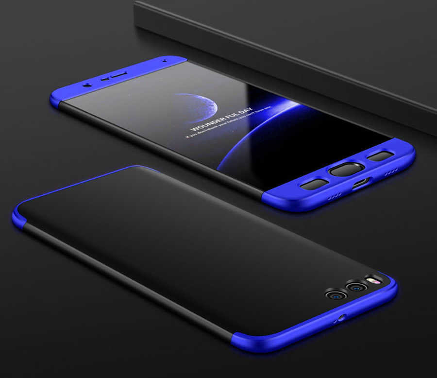 Xiaomi Mi Note 3 Kılıf Zore Ays Kapak Siyah-Mavi